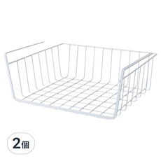 SIANG SI 櫥櫃隔板下掛籃, 2個, 白色