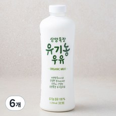 삼양목장 유기농 인증 우유, 1L, 6개