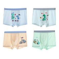 男童恐龍朋友莫代爾抽屜平角短褲 4 件套 C57
