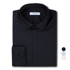 COSLON 男士修身彈力長袖襯衫