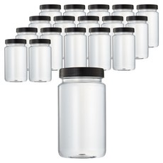 Tritan材質透明食物儲存罐+塑膠黑蓋, 500ml, 18個