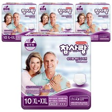 참사랑 남녀공용 성인 팬티기저귀 일반형, 특대점보형, 10매입, 4개