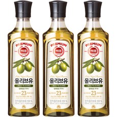해표 압착 올리브유, 500ml, 3개