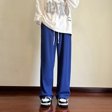 PEONIST 男士寬版抽繩鬆緊長褲