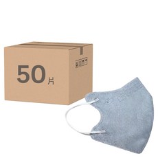 德冠 零觸感成人3D立體醫用口罩, 50片, 1盒, 莫迪藍