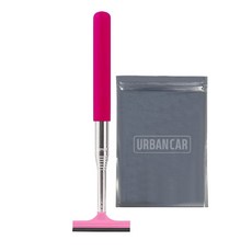 URBAN CAR 車用自助後照鏡長度可調刮水器 粉紅色, 1個