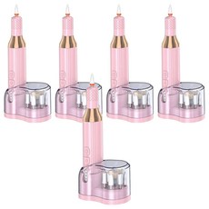 ANTIA 電動美甲/指甲修護打磨器 附充電底座, 粉色, 5組