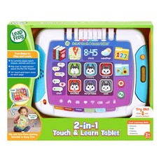 LeapFrog 跳跳蛙 二合一觸控學習平板, 轉動握把切換模式, 無螢幕不傷眼, 適合2歲以上兒童, 1個, Multi-color