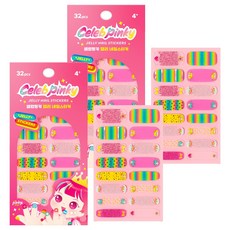 兒童名人Pinky果凍指甲貼, 01 彩虹Pinky, 2個