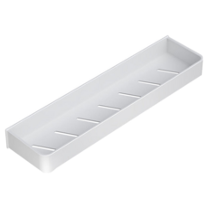 德利生活 太空鋁毛巾置物架 免打孔,40cm,白色,單層浴室收納, 1個