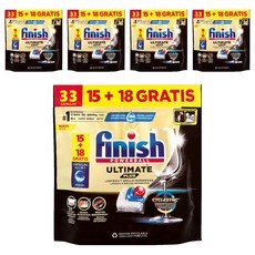 finish ULTIMATE PLUS 極致強效洗碗錠 33顆, 5包, 402.6g