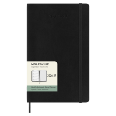 MOLESKINE 經典週記本 18個月 軟封面日誌, 黑色, 1個