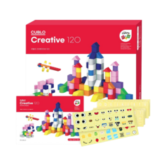 큐블로 크리에이티브 자석 블록 120p 선물 세트, 혼합색상, 1세트