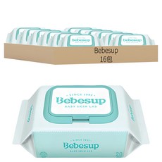 Bebesup Light 嬰兒用濕紙巾 掀蓋式, 20張, 16包
