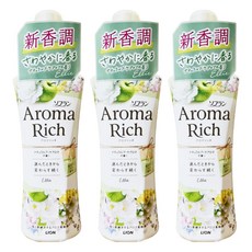 LION 獅王 Aroma Rich 香氛柔軟精 Ellie 青蘋茉莉香, 480ml, 3瓶