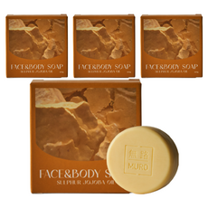 MURO 無路 硫磺荷荷巴油五穀香皂, 75g, 4入