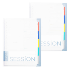 maruman SESSION 26孔夾，B5尺寸，活頁夾, 透明, 2本