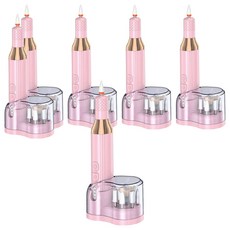 ANTIA 電動美甲/指甲修護打磨器 附充電底座, 6組, 粉色