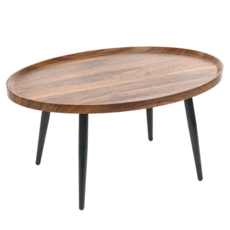 FAmILyLIFE 生活 木冶山居 Carmel橢圓茶几 80cm WO-024-WA 胡桃木 80 x 55 x 38cm 5.4kg, 1個