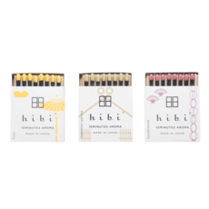 hibi 薰香3入禮盒組 24入, 檜木 + 檀香 + 柚子