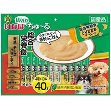 이나바 강아지 완츄르 40P, 채소&치즈버라이어티, 560g, 1개
