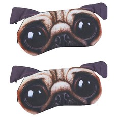 동물 그래픽 안대 3 불독, 1개입, 2개