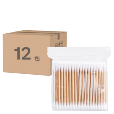 comet 白樺木棉花棒, 100支, 12包