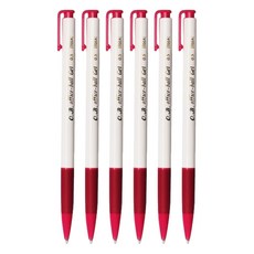 O.B. 歐布德 200A 自動中性筆 0.5mm, 紅色, 6支