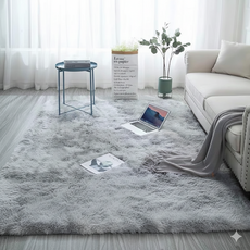 北歐風漸層長絨毛地毯 聚酯纖維材質