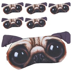 動物圖形眼罩 3 鬥牛犬, 1入, 6個
