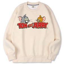 VENHIT 湯姆貓與傑利鼠寬鬆棉質雙面布大學T WBTJOM3001F