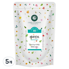 제임스티스푼 페퍼민트, 1g, 30개입, 5개