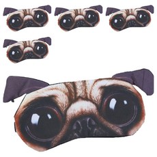 動物圖形眼罩 3 鬥牛犬, 1入, 5個