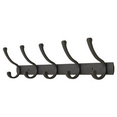The Look GROCERIES STORAGE 免鑽孔門後衣帽掛勾 5勾, 深灰色, 1個