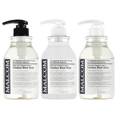 MALCOM 瑪律科姆 經典黑麝香洗髮精 520ml+護髮素 520ml+沐浴乳 520ml, 1組