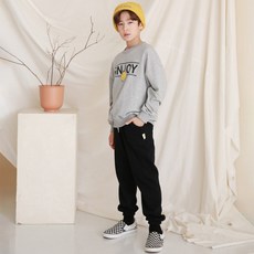 나나주니 남아용 엔조이 라벨 보온 상하의 세트