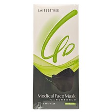 LAITEST 萊潔 4D立體型醫療防護口罩, 10個裝, 1盒, 夜蝕灰