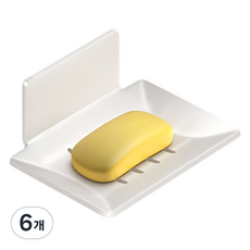 한봄누리 現代設計浴室洗手台肥皂架, 6個, 白色