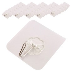 흡착식 벽걸이 후크, 투명, 30개