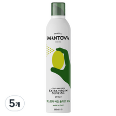 만토바 엑스트라 버진 올리브 오일 스프레이, 5개, 200ml