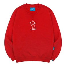 엘라모 남녀공용 기모 고양이 맨투맨