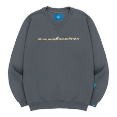 L.LAMO 中性款金色文字印花刷毛大學T