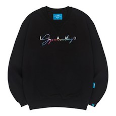 L.LAMO 彩色字母印花刷毛長袖大學T