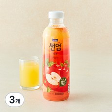 썬업 사과 주스, 750ml, 3개