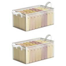 Joyberry PVC 可折疊衣物整理多用途收納箱, 2個, 透明