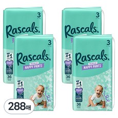Rascals 頂級褲型紙尿褲, 288張, 3階段