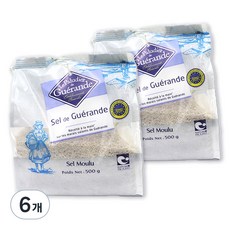 게랑드 가는 토판 천일염, 500g, 6개