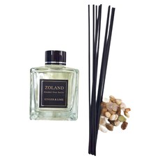 ZOLAND 家居香薰套裝組 藤條黑纖維棒 CAEO0063A3, 姜花 + 檸檬, 150ml, 1組