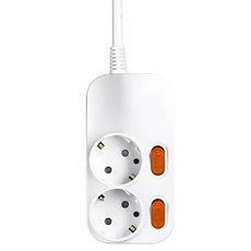 대성 플러스탭 개별형 멀티탭 2구 16A 250V, 2.5m, 1개, 화이트