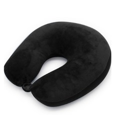 簡約線條寫奢華珠頸靠墊枕, 黑色